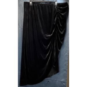 CIDER Womens 4XL Black Elastic Waist Flor Velvet Burn-Out Witchy/Whimsy Goth